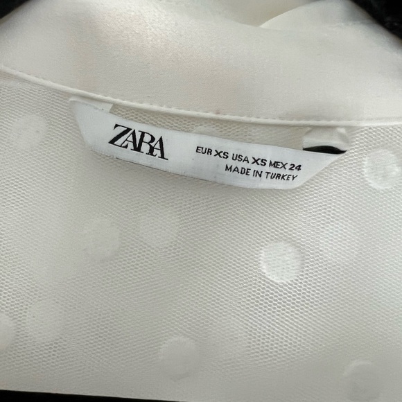 Zara Polka Dot Sheer Tulle Maxi Dress XS - Picture 3 of 6